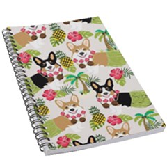 Corgis Hula Pattern 5 5  X 8 5  Notebook