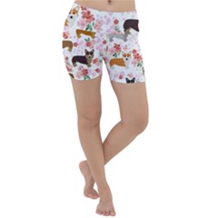 Corgis Corgi Pattern Lightweight Velour Yoga Shorts