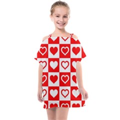 Background Card Checker Chequered Kids  One Piece Chiffon Dress