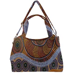 Aboriginal Traditional Pattern Double Compartment Shoulder Bag by Sapixe