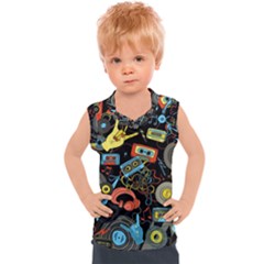 Music Pattern Kids  Mesh Tank Top