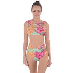 Art Abstract Pattern Bandaged Up Bikini Set 