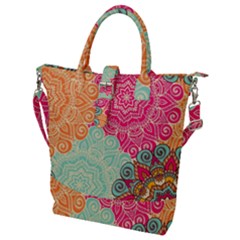 Art Abstract Pattern Buckle Top Tote Bag