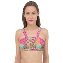 Art Abstract Pattern Cage Up Bikini Top