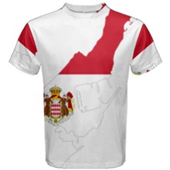 Monaco Country Europe Flag Borders Men s Cotton Tee by Sapixe