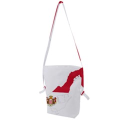 Monaco Country Europe Flag Borders Folding Shoulder Bag by Sapixe