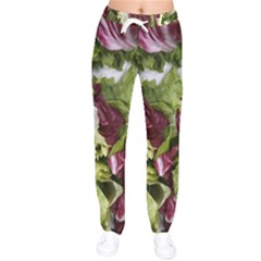 Salad Lettuce Vegetable Women Velvet Drawstring Pants by Sapixe