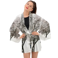 Nature Tree Blossom Bloom Cherry Long Sleeve Kimono