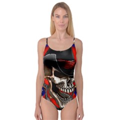 Confederate Flag Usa America United States Csa Civil War Rebel Dixie Military Poster Skull Camisole Leotard 