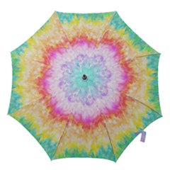 Rainbow Pontilism Background Hook Handle Umbrellas (large) by Sapixe