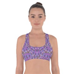 Skyscape In Rainbows And A Flower Star So Bright Cross Back Sports Bra by pepitasart