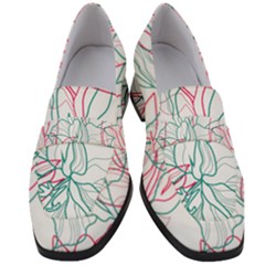 Flowers Women s Chunky Heel Loafers