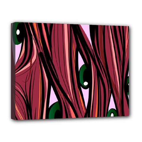 One Eyes Monster Canvas 14  X 11  (stretched)