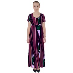 One Eyes Monster High Waist Short Sleeve Maxi Dress