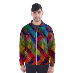 Abstract Colored Grunge Pattern Men s Windbreaker by fashionpod