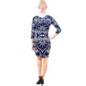 mandala pattern Quarter Sleeve Hood Bodycon Dress View2