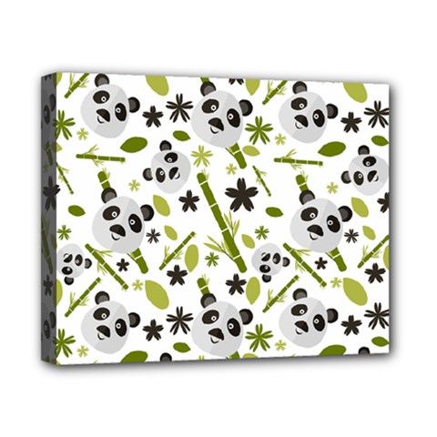 Panda Love Canvas 10  X 8  (stretched) by designsbymallika