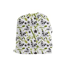 panda love Drawstring Pouch (Large)