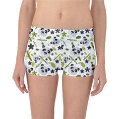 panda love Reversible Boyleg Bikini Bottoms