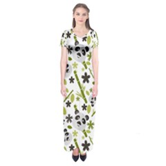 panda love Short Sleeve Maxi Dress