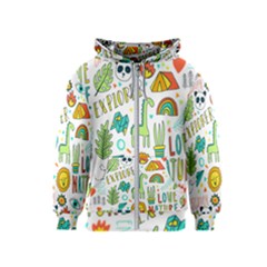 Traveller Explorer Kids  Zipper Hoodie by designsbymallika