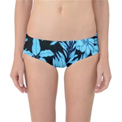 Blue Winter Tropical Floral Watercolor Classic Bikini Bottoms by dressshop