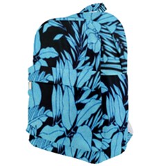 Blue Winter Tropical Floral Watercolor Classic Backpack