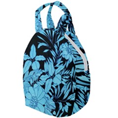 Blue Winter Tropical Floral Watercolor Travel Backpacks