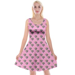 Patchwork Heart Pink Reversible Velvet Sleeveless Dress by snowwhitegirl