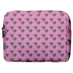 Patchwork Heart Pink Make Up Pouch (large) by snowwhitegirl