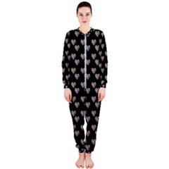 Patchwork Heart Black Onepiece Jumpsuit (ladies) 