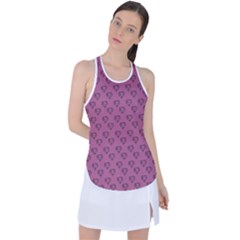 Heart Face Mauve Racer Back Mesh Tank Top by snowwhitegirl