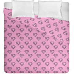 Heart Face Pink Duvet Cover Double Side (king Size) by snowwhitegirl