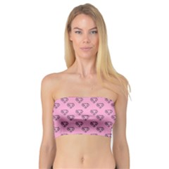 Heart Face Pink Bandeau Top