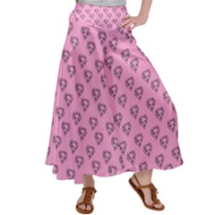 Heart Face Pink Satin Palazzo Pants by snowwhitegirl