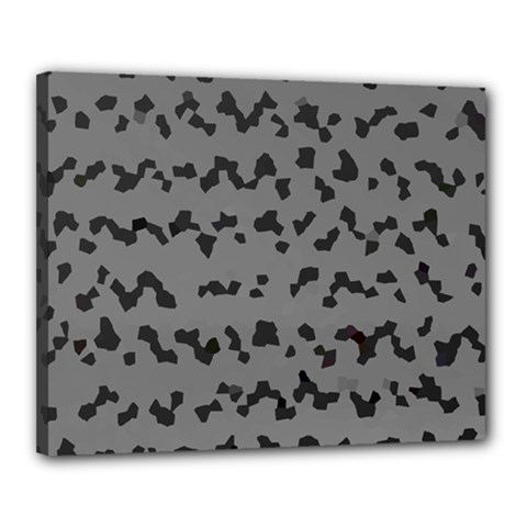 Mosaique Noir/gris Canvas 20  X 16  (stretched) by kcreatif