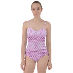 Chevrons Abstrait Rose Sweetheart Tankini Set by kcreatif