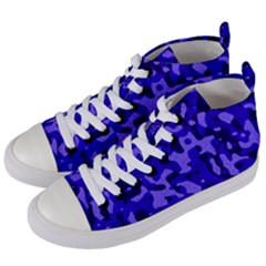 Army Blue Women s Mid-top Canvas Sneakers by myuique