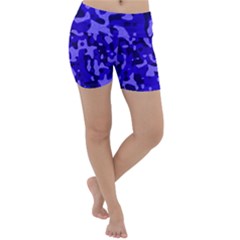 Army Blue Lightweight Velour Yoga Shorts