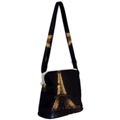 Tour Eiffel Paris Nuit Zipper Messenger Bag by kcreatif