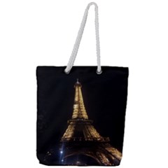 Tour Eiffel Paris Nuit Full Print Rope Handle Tote (large) by kcreatif