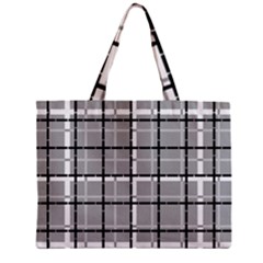 Pattern Carreaux Noir/gris Zipper Mini Tote Bag by kcreatif