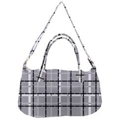 Pattern Carreaux Noir/gris Removal Strap Handbag by kcreatif