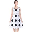 Background Dot Pattern V-Neck Midi Sleeveless Dress  View1