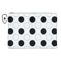Background Dot Pattern Canvas Cosmetic Bag (xl)