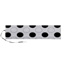 Background Dot Pattern Roll Up Canvas Pencil Holder (l)