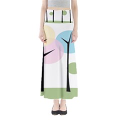 Forest Trees Nature Plants Full Length Maxi Skirt