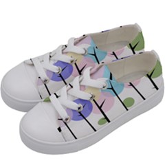 Forest Trees Nature Plants Kids  Low Top Canvas Sneakers