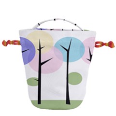 Forest Trees Nature Plants Drawstring Bucket Bag