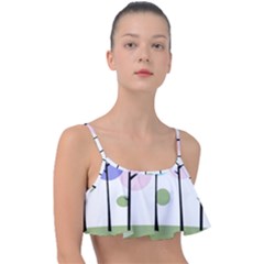 Forest Trees Nature Plants Frill Bikini Top